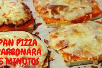 Pizza carbonara sin gluten