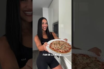 Pizza de huevo y panceta sin gluten