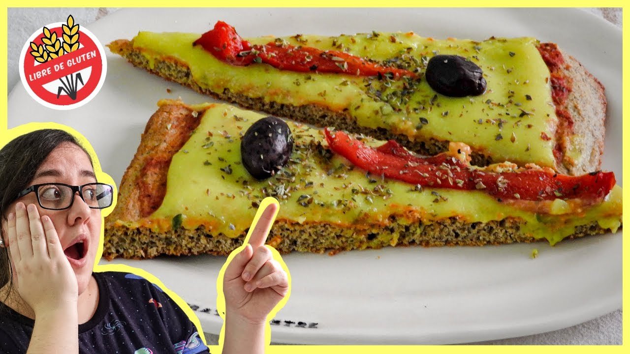 Pizza vegetariana sin gluten