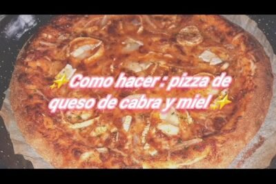 Pizza de queso de cabra y miel sin gluten