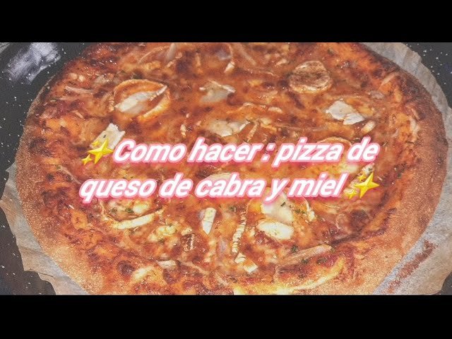 Pizza de queso de cabra y miel sin gluten