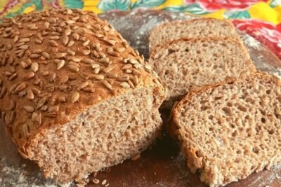 Receta de pan integral con frutos secos sin gluten